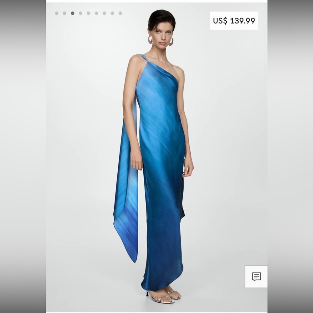 Mango Asymmetrical Gradient Dress